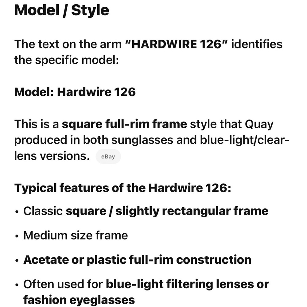 Quay Australia Black Blue Light Frames Hardware Lens Cat.0 Classic Square Retro - Picture 9 of 16